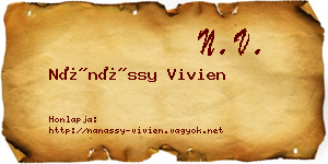 Nánássy Vivien névjegykártya
